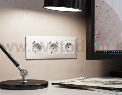 Рамка ALFA Line (Белый глянец) 3-ая AF110103 Ambrella Volt