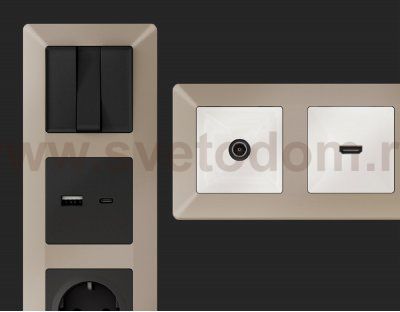 Рамка ALFA Line (Серо-бежевый матовый) 4-ая AF110364 Ambrella Volt