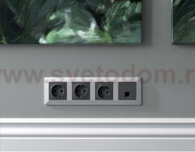 Рамка ALFA Line (Серебро глянец) 2-ая AF110402 Ambrella Volt