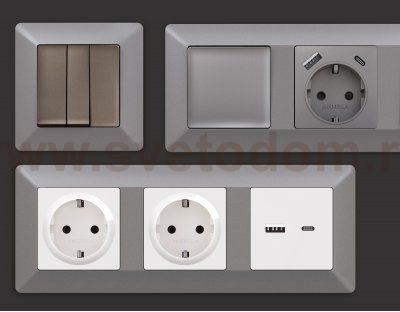 Рамка ALFA Line (Сталь матовый) 2-ая AF110502 Ambrella Volt