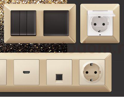 Рамка ALFA Line (Шампань) 2-ая AF110602 Ambrella Volt