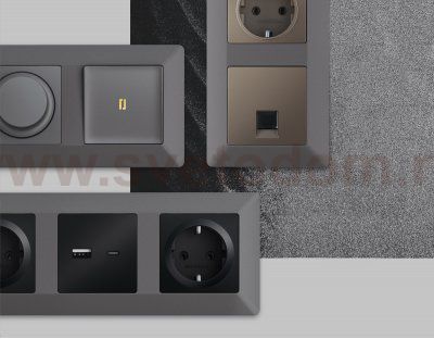 Рамка ALFA Line (Антрацит серый) 3-ая AF110653 Ambrella Volt