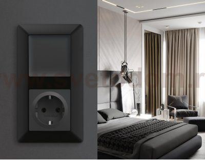 Рамка ALFA Line (Черный матовый) 5-ая AF110705 Ambrella Volt