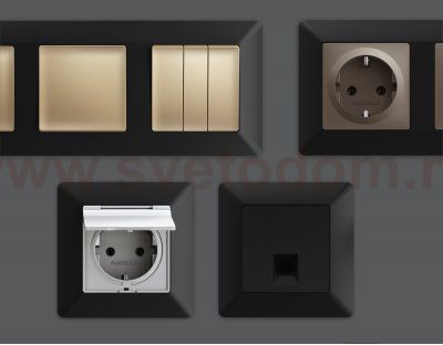 Рамка ALFA Line (Черный матовый) 5-ая AF110705 Ambrella Volt