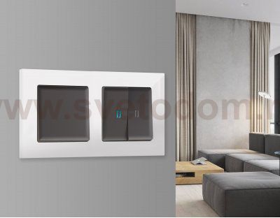 Рамка ALFA Techno (Белый глянец) 3-ая AF220103 Ambrella Volt