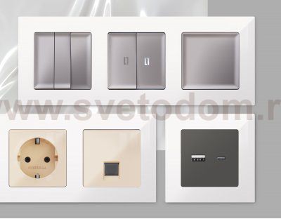 Рамка ALFA Techno (Белый глянец) 4-ая AF220104 Ambrella Volt