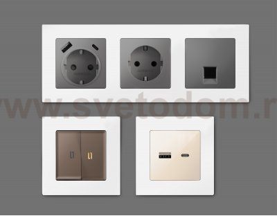 Рамка ALFA Techno (Белый матовый) 1-ая AF220121 Ambrella Volt