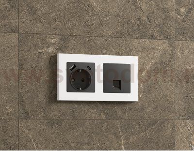 Рамка ALFA Techno (Белый матовый) 1-ая AF220121 Ambrella Volt