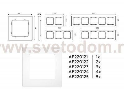 Рамка ALFA Techno (Белый матовый) 3-ая AF220123 Ambrella Volt