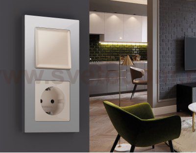 Рамка ALFA Techno (Серебро глянец) 2-ая AF220402 Ambrella Volt