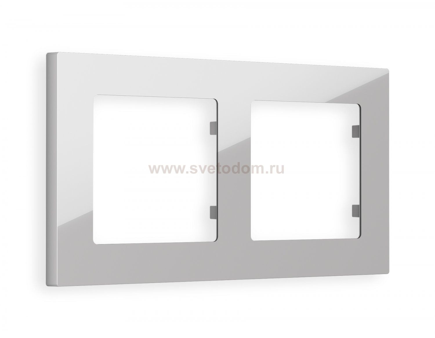 Рамка ALFA Techno (Серебро глянец) 2-ая AF220402 Ambrella Volt