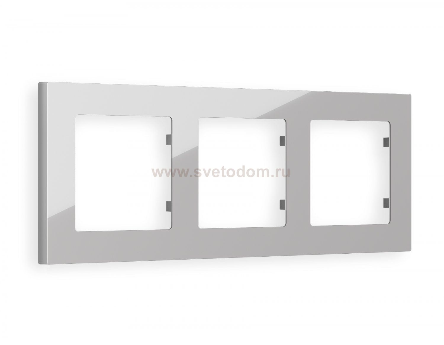 Рамка ALFA Techno (Серебро глянец) 3-ая AF220403 Ambrella Volt