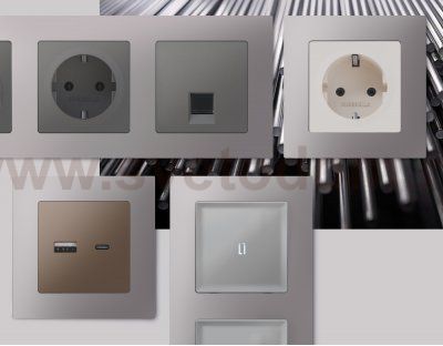 Рамка ALFA Techno (Сталь матовый) 3-ая AF220503 Ambrella Volt