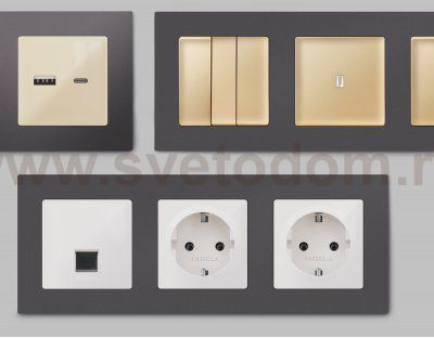 Рамка ALFA Techno (Антрацит серый) 2-ая AF220652 Ambrella Volt