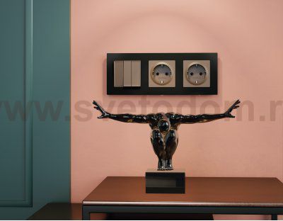 Рамка ALFA Techno (Черный матовый) 1-ая AF220701 Ambrella Volt