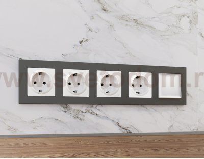 Рамка ALFA Techno (Графит Мягкое касание) 1-ая AF220801 Ambrella Volt