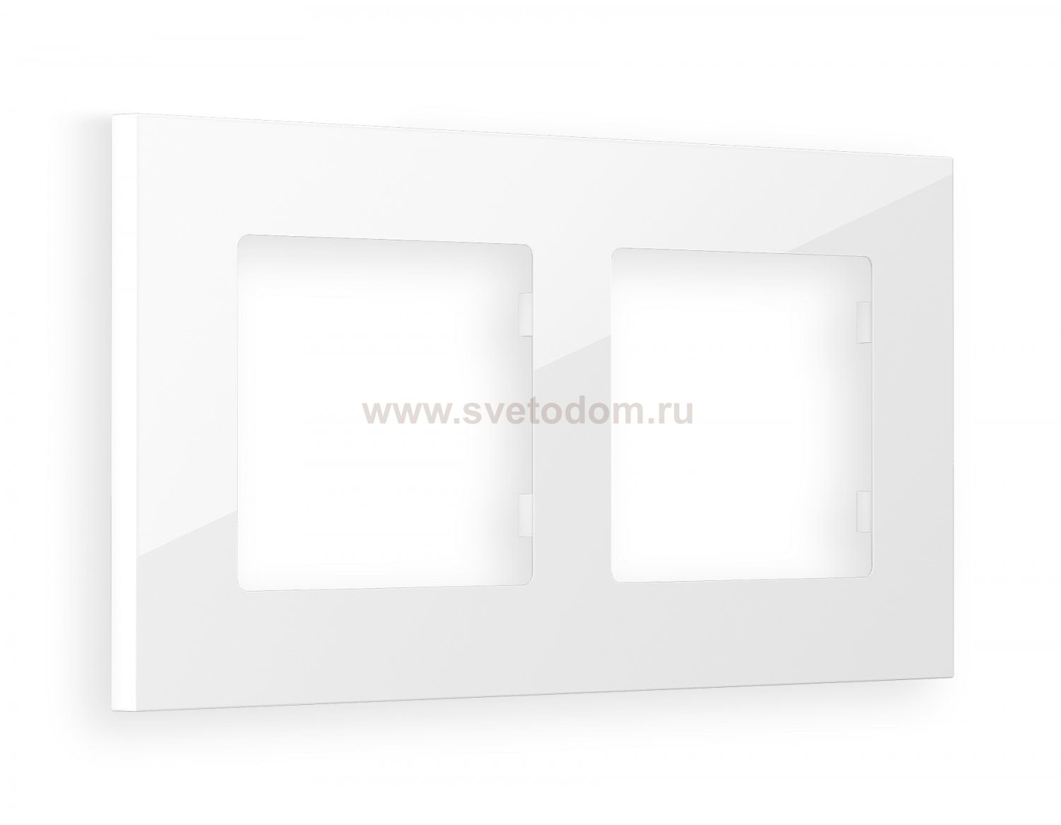 Рамка ALFA Qubi (Белый глянец) 2-ая AF250102 Ambrella Volt