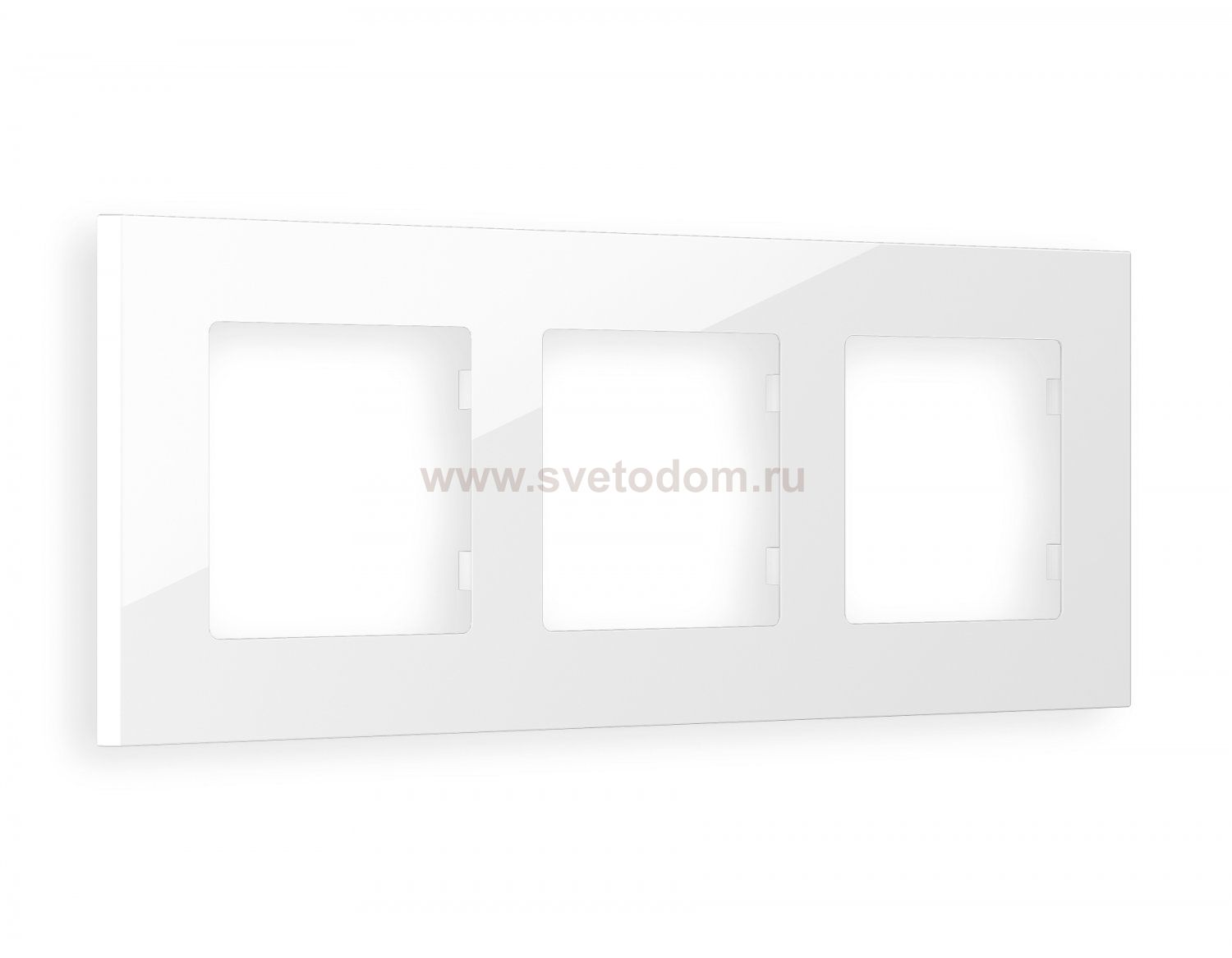 Рамка ALFA Qubi (Белый глянец) 3-ая AF250103 Ambrella Volt