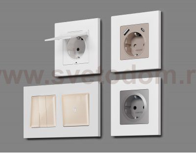 Рамка ALFA Qubi (Белый матовый) 2-ая AF250122 Ambrella Volt