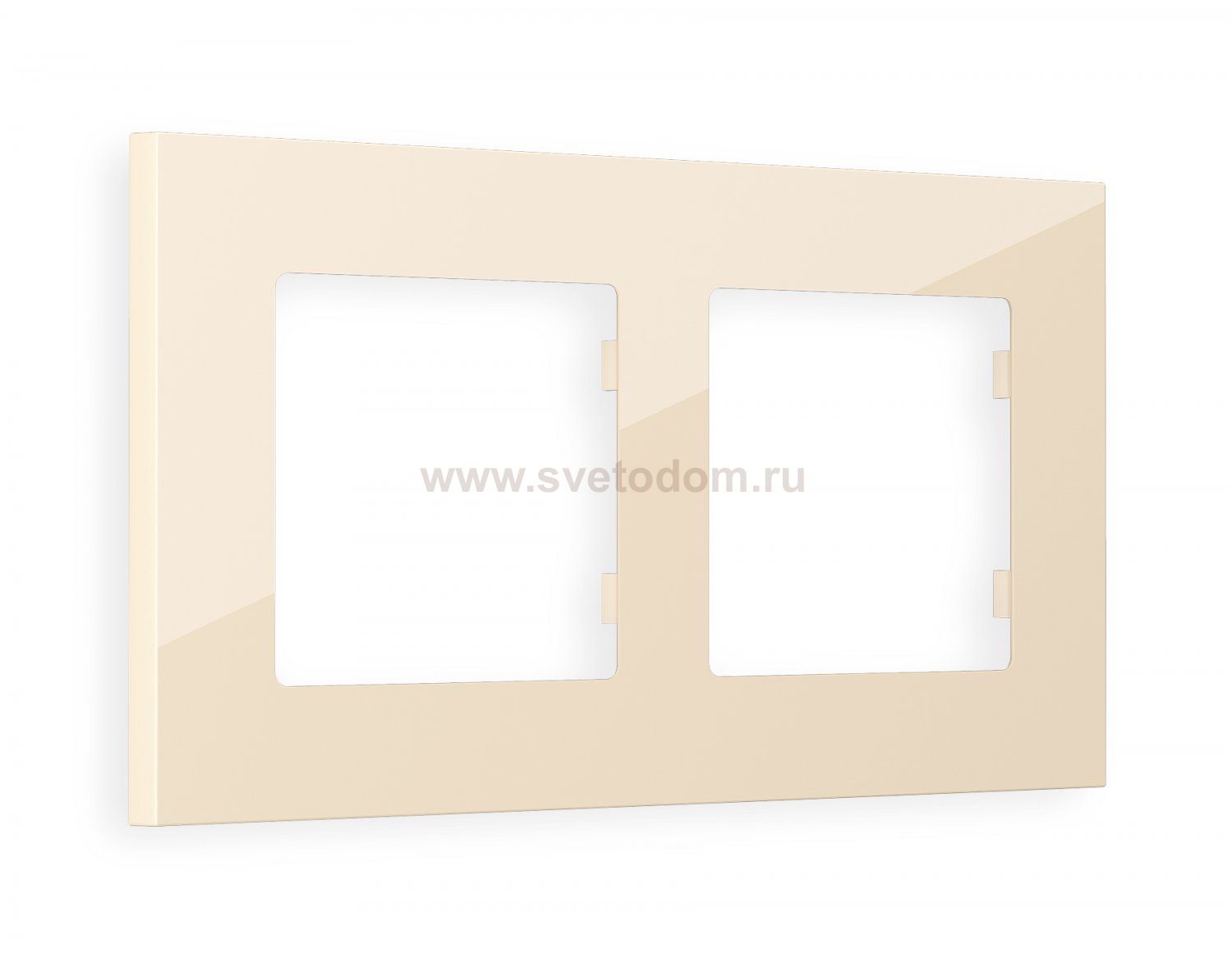 Рамка ALFA Qubi (Бежевый глянец) 2-ая AF250302 Ambrella Volt