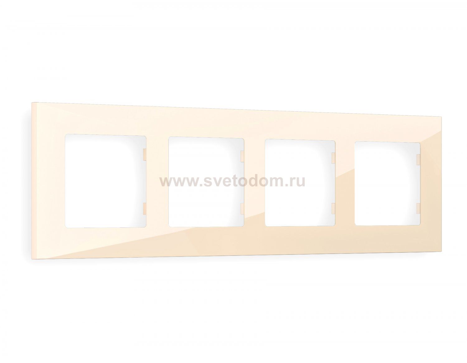 Рамка ALFA Qubi (Бежевый глянец) 4-ая AF250304 Ambrella Volt