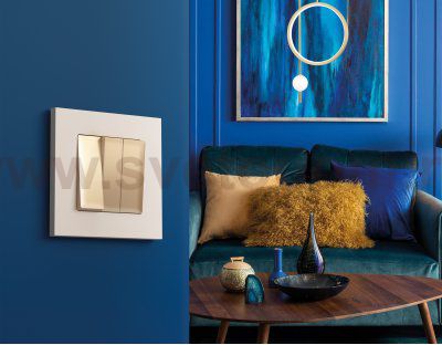 Рамка ALFA Qubi (Бежевый матовый) 1-ая AF250331 Ambrella Volt