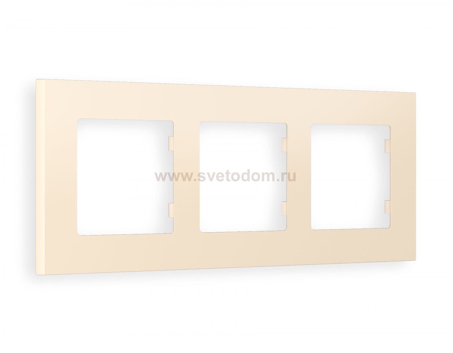 Рамка ALFA Qubi (Бежевый матовый) 3-ая AF250333 Ambrella Volt