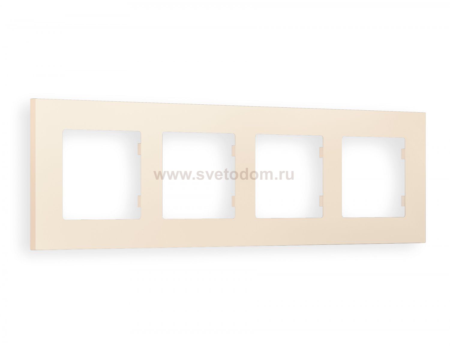 Рамка ALFA Qubi (Бежевый матовый) 4-ая AF250334 Ambrella Volt
