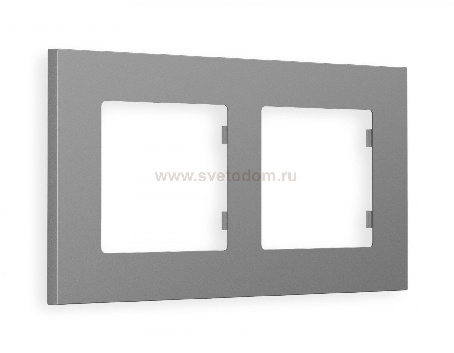 Рамка ALFA Qubi (Сталь матовый) 2-ая AF250502 Ambrella Volt