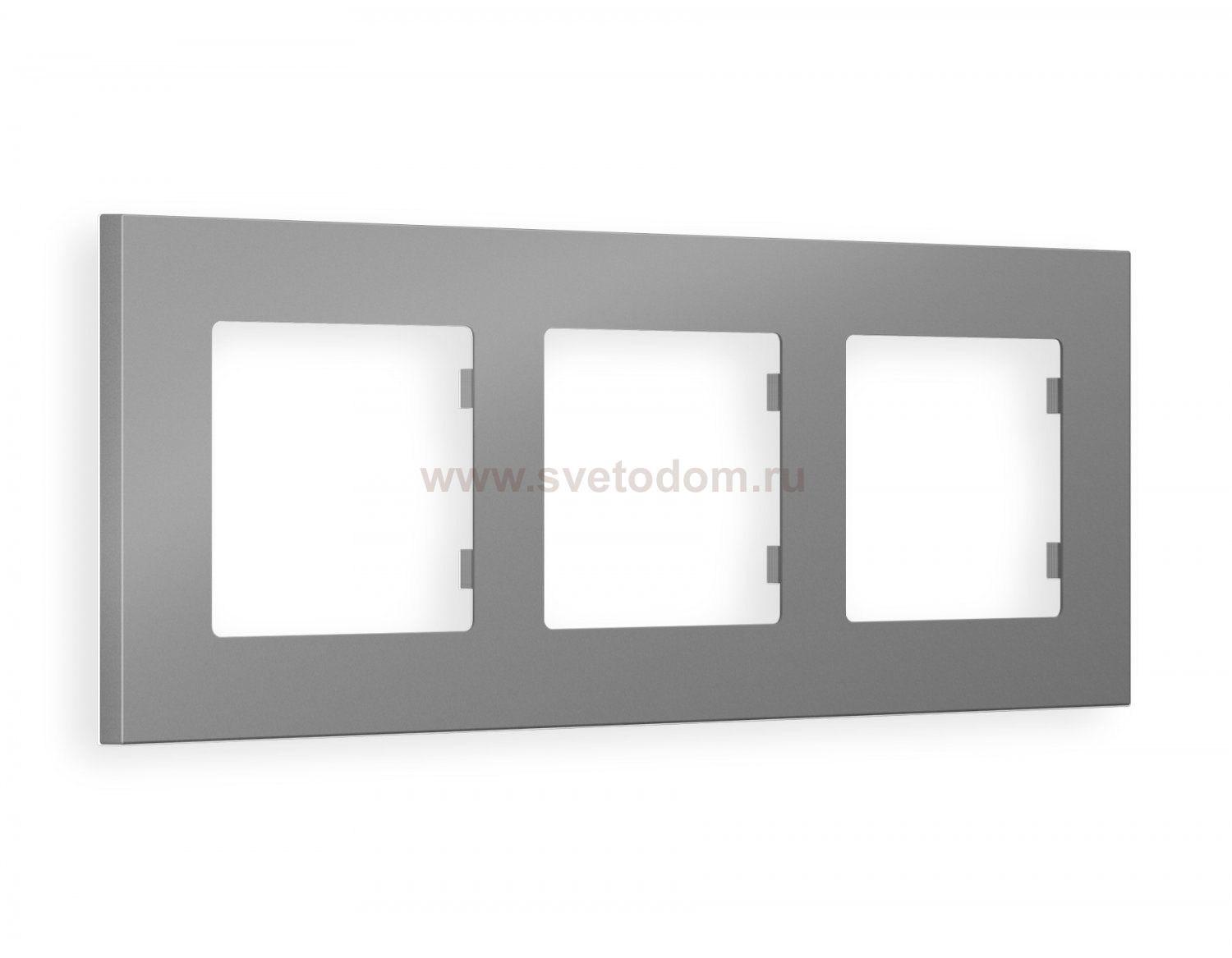 Рамка ALFA Qubi (Сталь матовый) 3-ая AF250503 Ambrella Volt