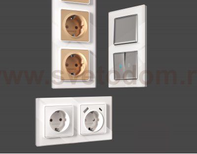 Рамка ALFA Platos (Белый Стекло органическое) 3-ая AF330103 Ambrella Volt