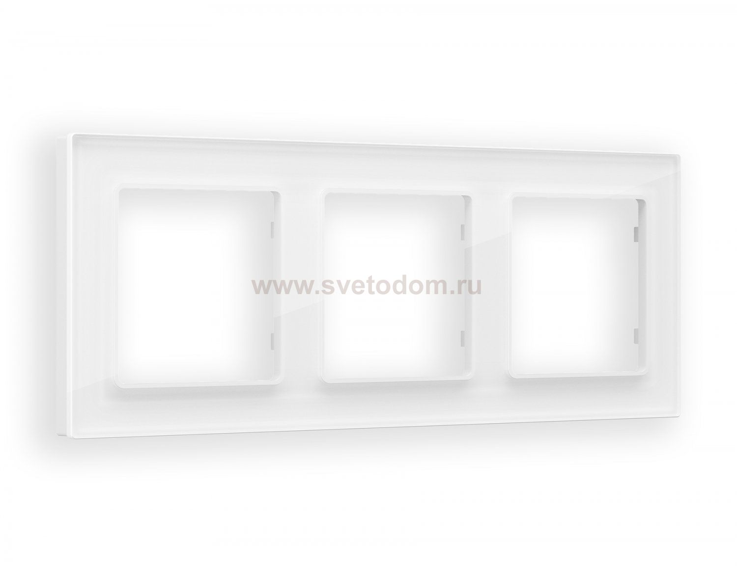 Рамка ALFA Platos (Белый Стекло органическое) 3-ая AF330103 Ambrella Volt