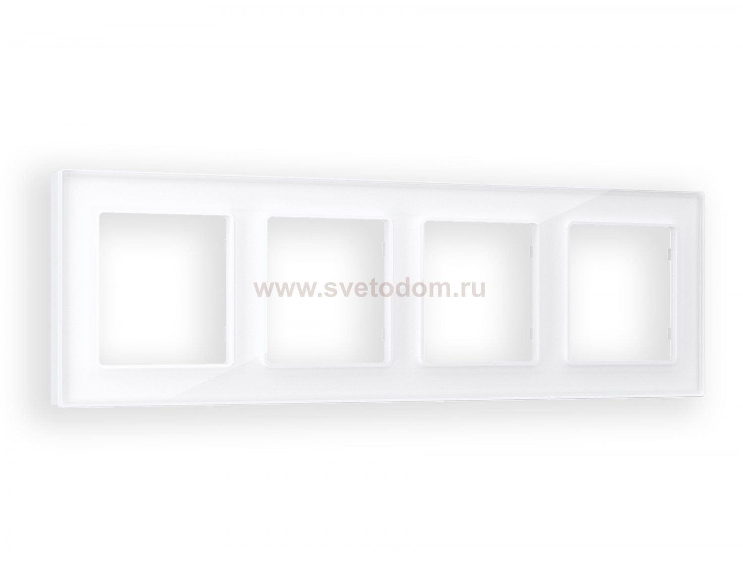 Рамка ALFA Platos (Белый Стекло органическое) 4-ая AF330104 Ambrella Volt