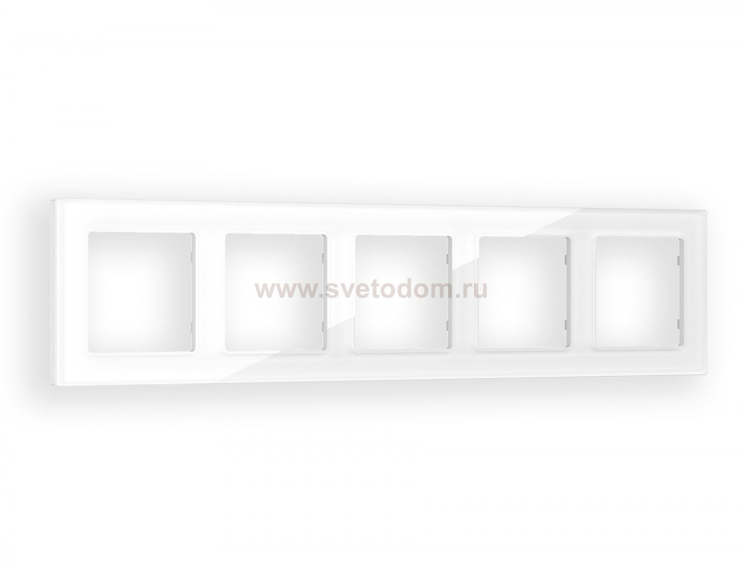 Рамка ALFA Platos (Белый Стекло органическое) 5-ая AF330105 Ambrella Volt