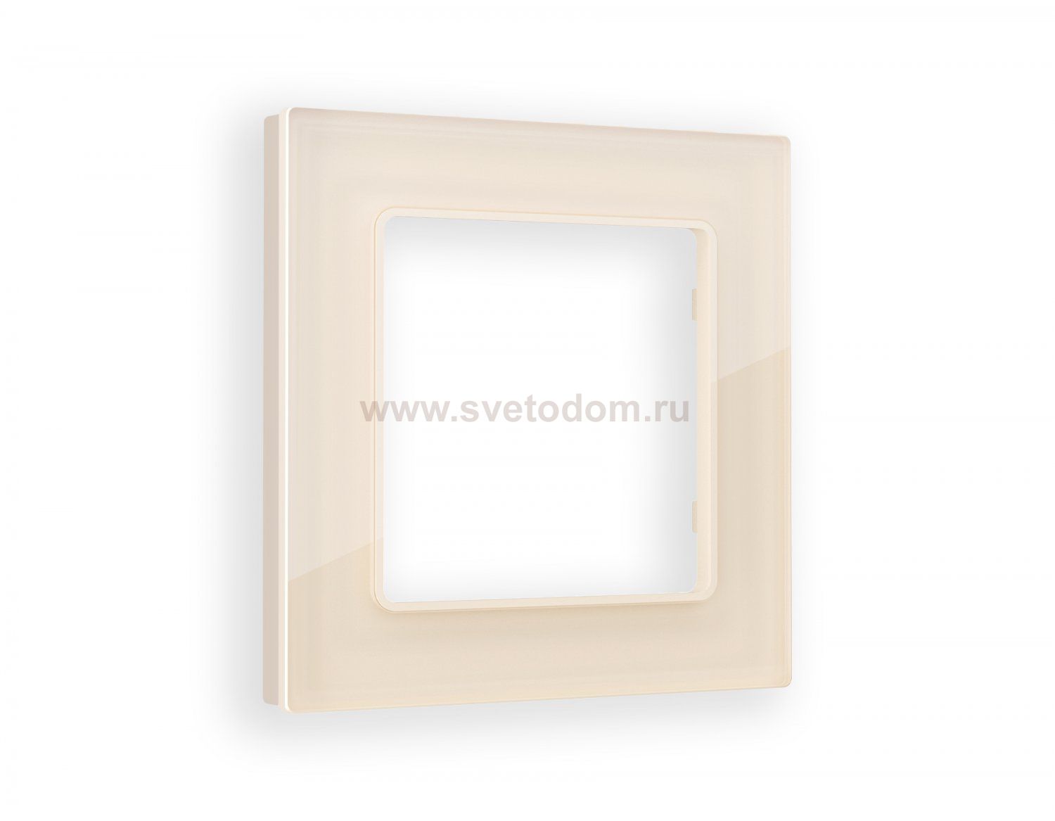 Рамка ALFA Platos (Бежевый Стекло органическое) 1-ая AF330301 Ambrella Volt