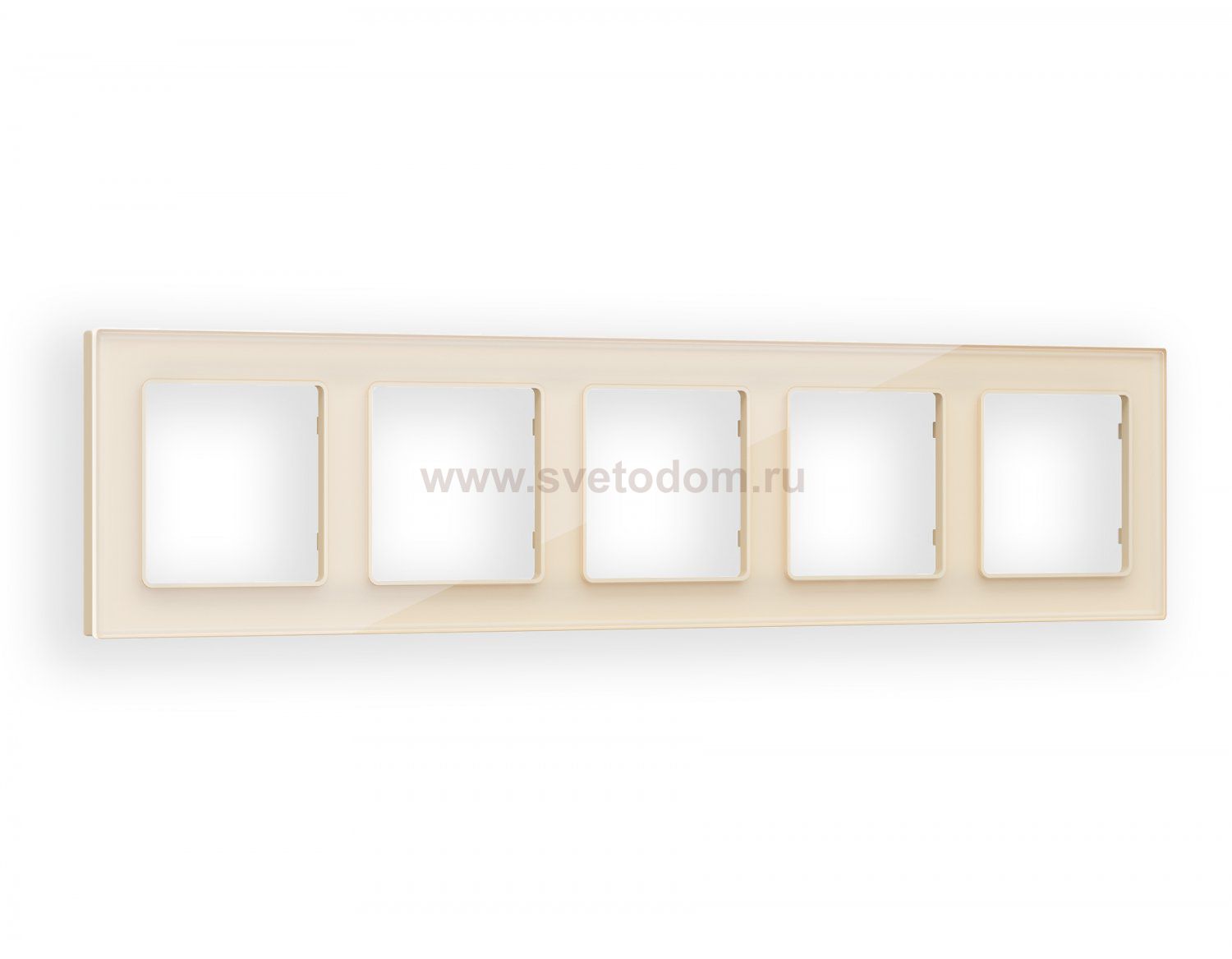Рамка ALFA Platos (Бежевый Стекло органическое) 5-ая AF330305 Ambrella Volt