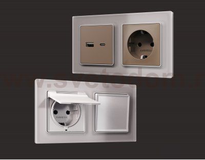 Рамка ALFA Platos (Сталь Стекло органическое) 3-ая AF330503 Ambrella Volt