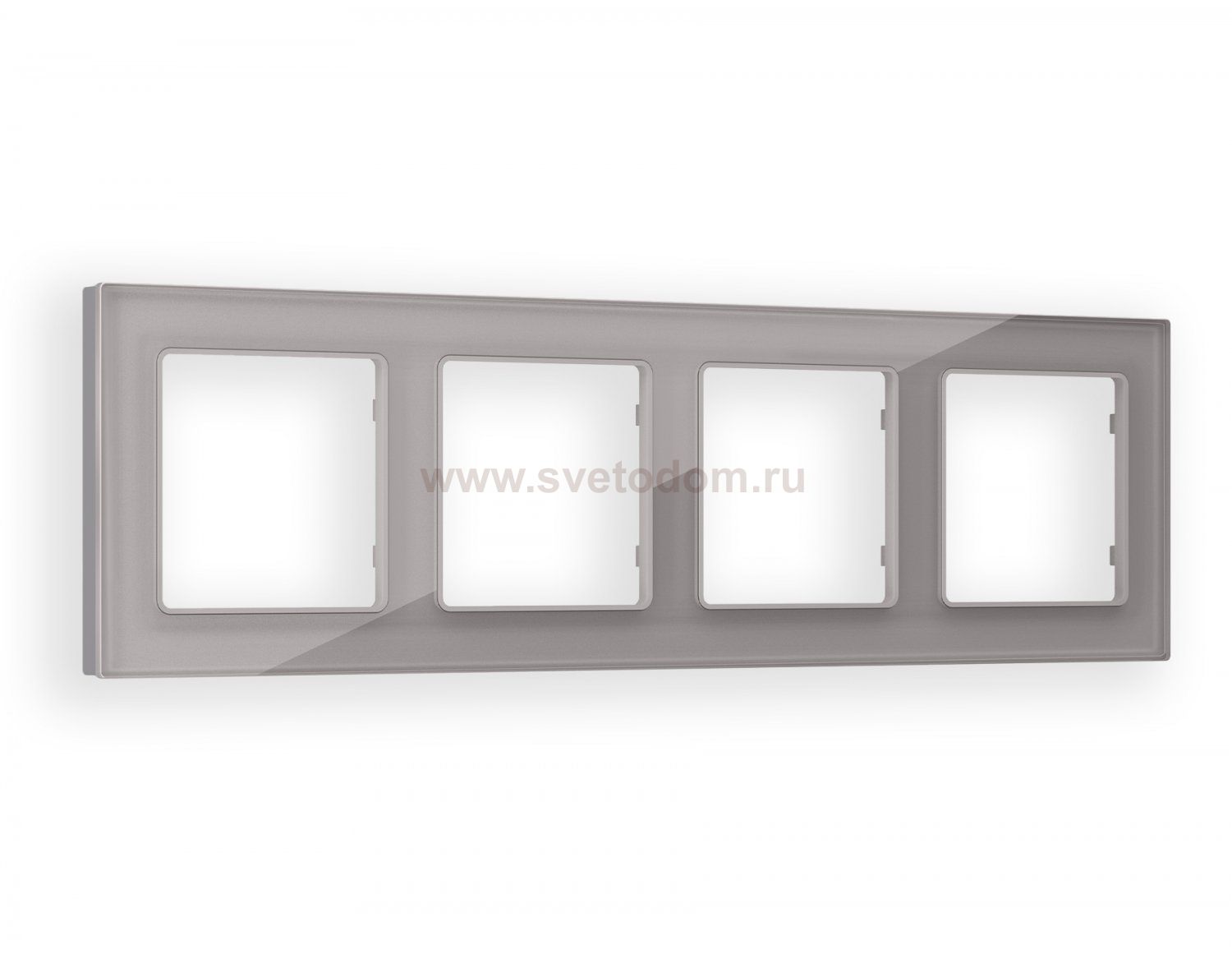 Рамка ALFA Platos (Сталь Стекло органическое) 4-ая AF330504 Ambrella Volt