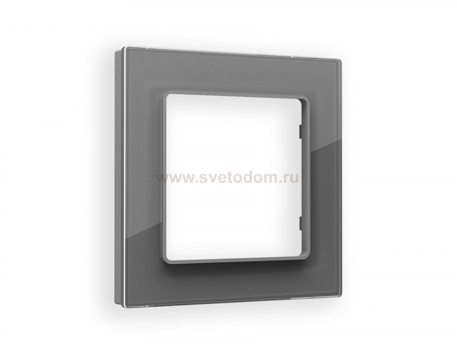 Рамка ALFA Platos (Антрацит серый Стекло органическое) 1-ая AF330651 Ambrella Volt