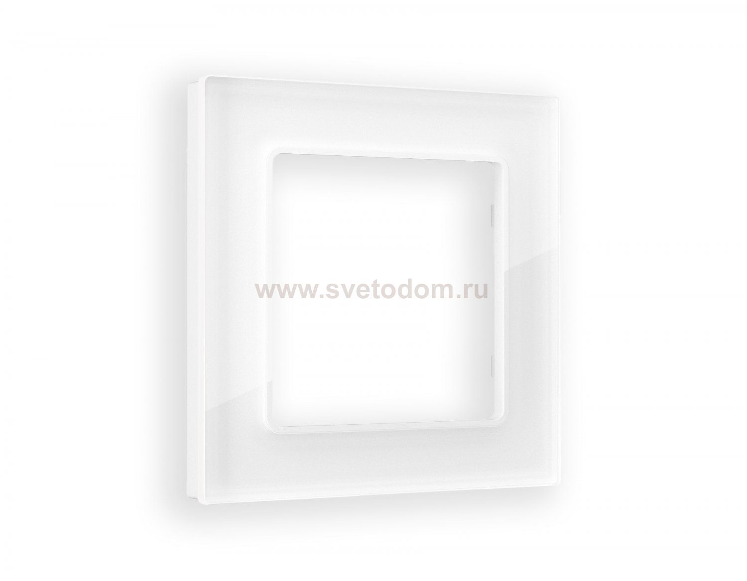 Рамка ALFA Platos (Белый Стекло закаленное натуральное) 1-ая AF380101 Ambrella Volt