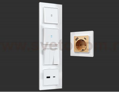 Рамка ALFA Platos (Белый Стекло закаленное натуральное) 1-ая AF380101 Ambrella Volt