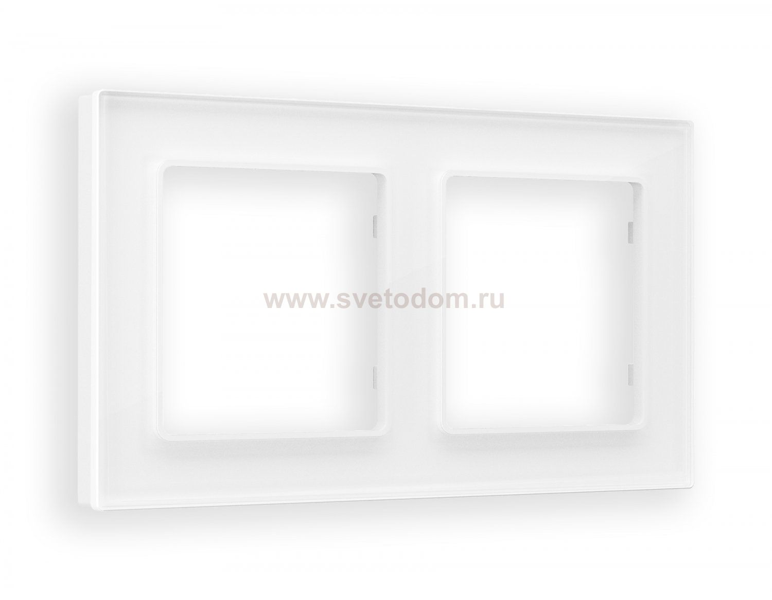 Рамка ALFA Platos (Белый Стекло закаленное натуральное) 2-ая AF380102 Ambrella Volt