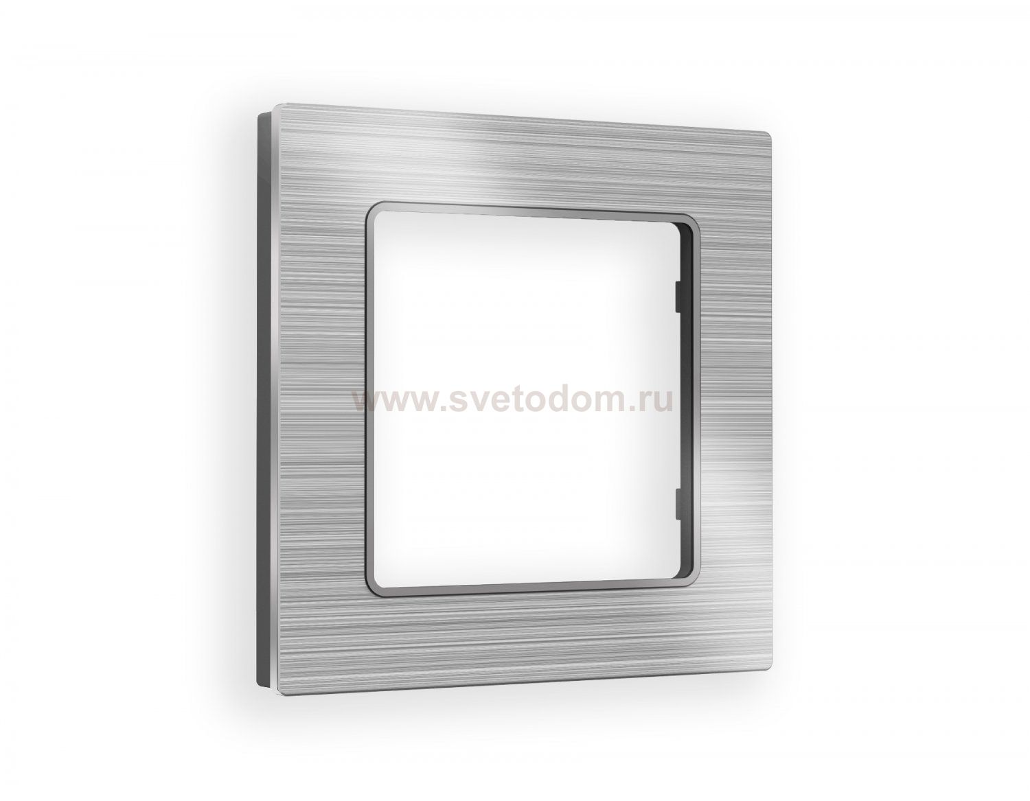 Рамка ALFA Platos (Серебро Металл шлифованный) 1-ая AF550101 Ambrella Volt