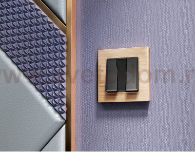 Рамка ALFA Platos (Шампань Металл шлифованный) 1-ая AF550301 Ambrella Volt