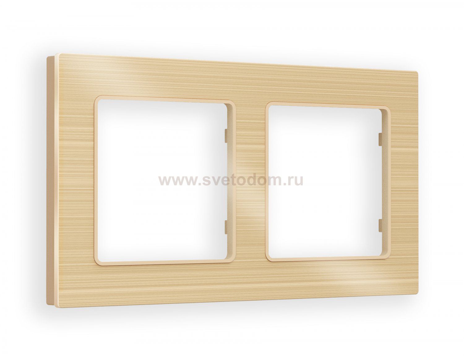 Рамка ALFA Platos (Шампань Металл шлифованный) 2-ая AF550302 Ambrella Volt