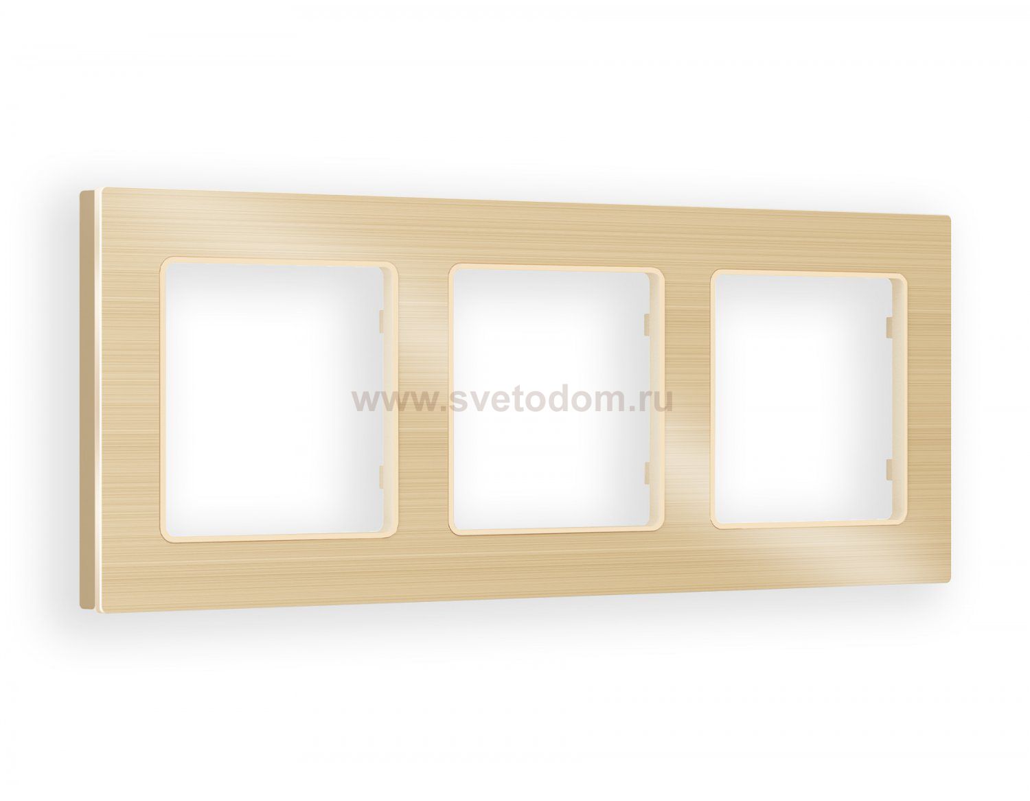 Рамка ALFA Platos (Шампань Металл шлифованный) 3-ая AF550303 Ambrella Volt