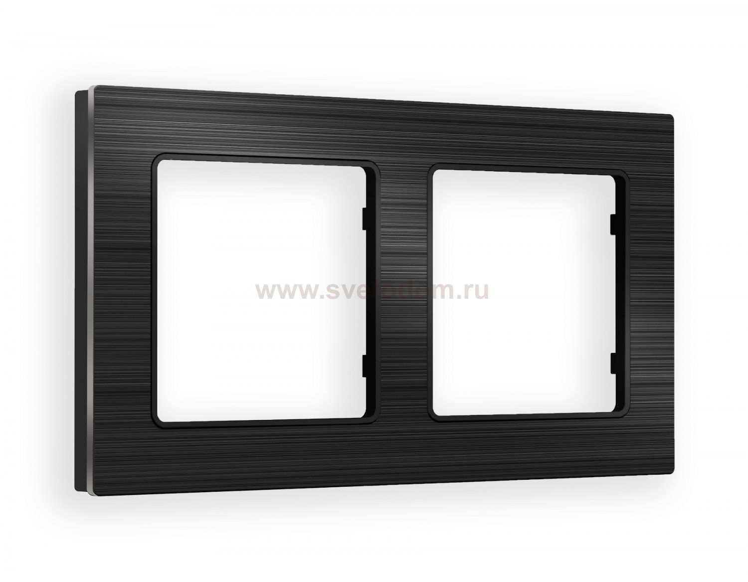 Рамка ALFA Platos (Черный Металл шлифованный) 2-ая AF550502 Ambrella Volt