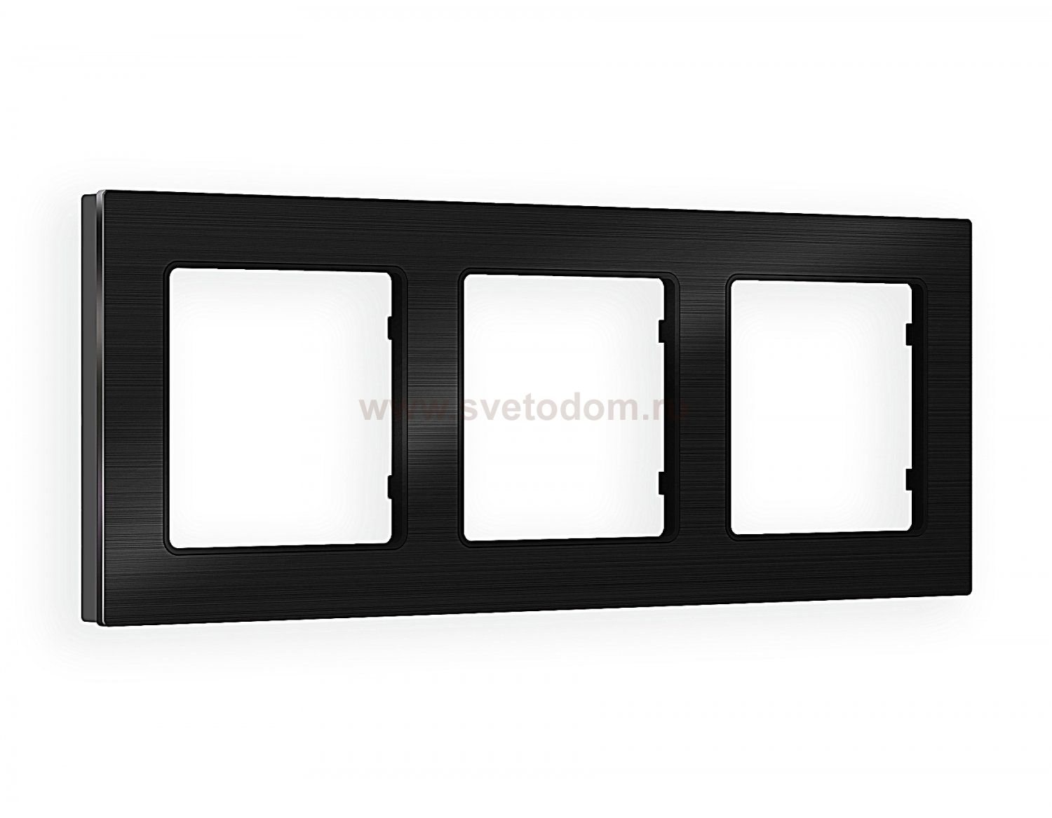 Рамка ALFA Platos (Черный Металл шлифованный) 3-ая AF550503 Ambrella Volt