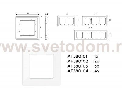 Рамка ALFA Arctic (Белый Стекло органическое) 3-ая AF580103 Ambrella Volt