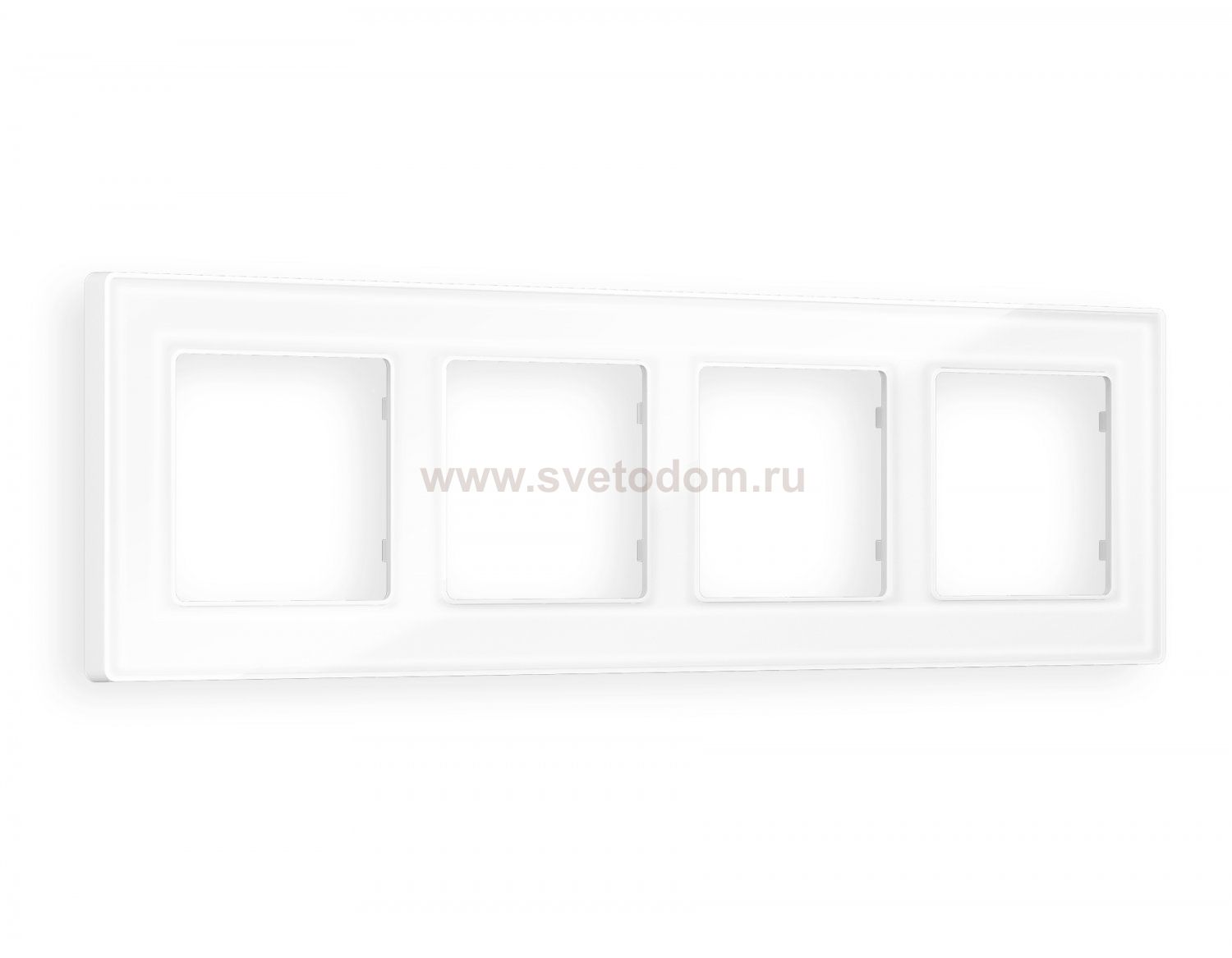 Рамка ALFA Arctic (Белый Стекло органическое) 4-ая AF580104 Ambrella Volt